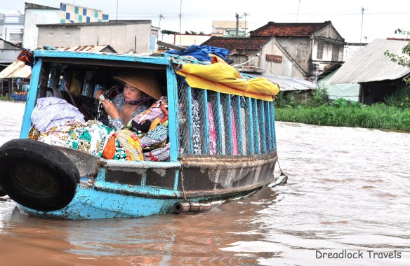 A floating fabric shop